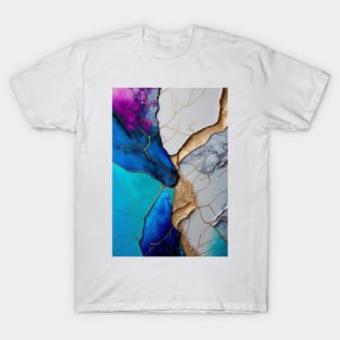 Marbled Stream - Abstract Alcohol Ink Resin Art T-Shirt